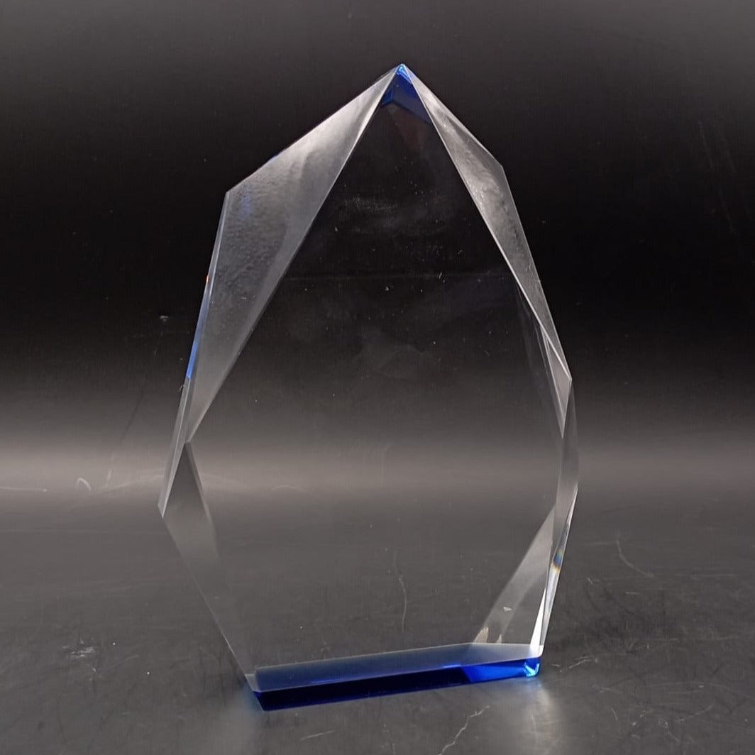 Iceberg Crystal Plaque with Blue Base